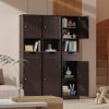 67" H Tall Bathroom Storage ,  Linen Tower Freestanding Adjustable Shelves for Home, Kitchen, Versatile, Anti-Tipping, Dark Brown - Image 2